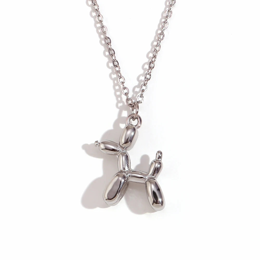 Cute Pet Puppy Dog Pendant Necklaces For Girl Ladies Men's Jewelry Gift Waterproof Stainless Steel Chain Necklace