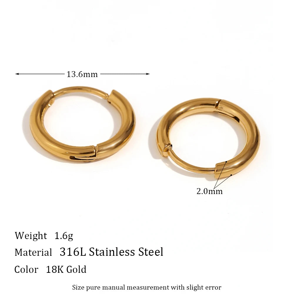 Minimalist Stainless Steel Small Hoop Earrings Freshwater Pearl Charms Girls Ladies Trendy Jewelry 2024 Pearl Earrings