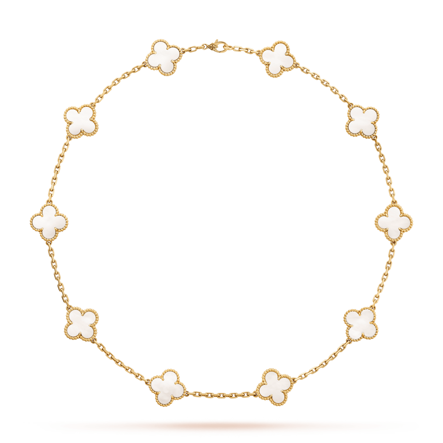 VINTAGE MOP NECKLACE 10 MOTIFS GOLD