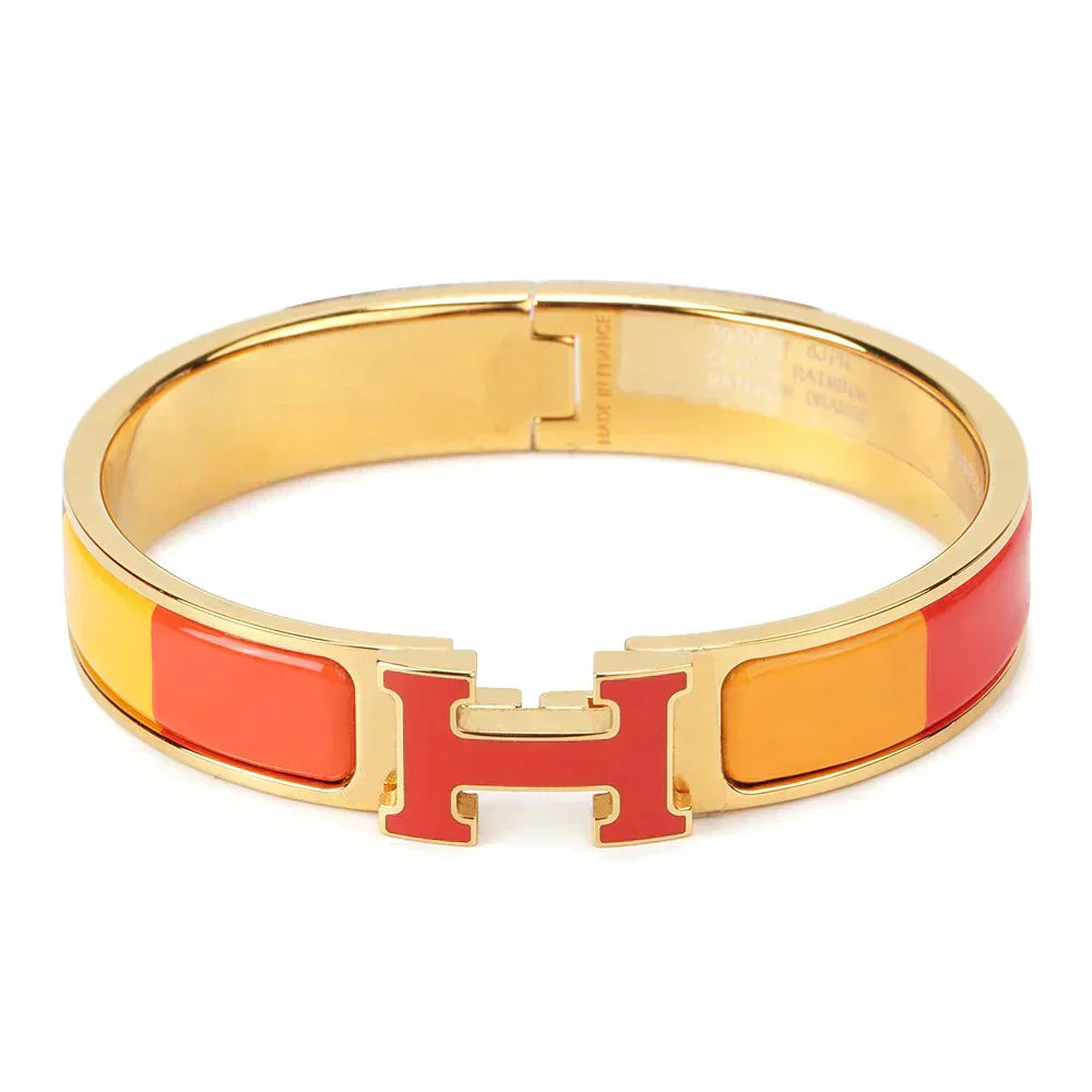 H BRACELET ORANGE RAINBOW CERAMIC