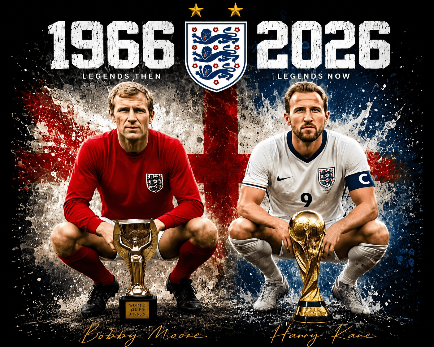 Special-Edition : 2026 England Football T-shirt The "Coming Home" 60th Anniversary Tee | 1966-2026
