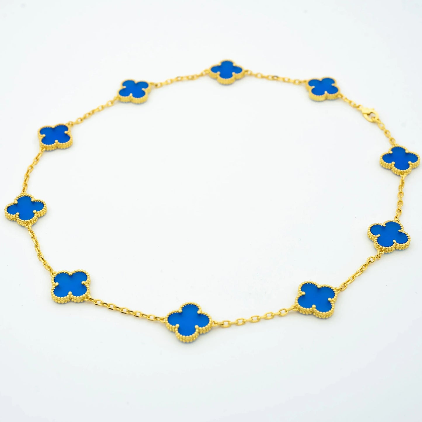 VINTAGE AGATE NECKLACE 10 MOTIFS GOLD