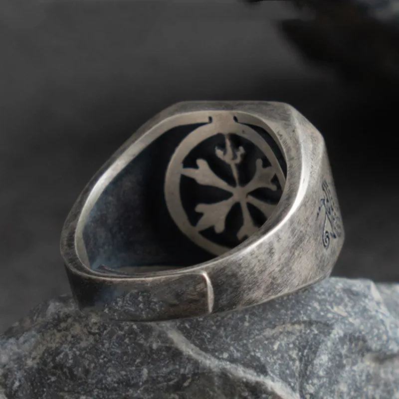 Retro Egypt Anubis Horus Ring For Men Punk Gothic Rock Hiphop Open Ring Handmade Designer Jewelry Biker Accessories Lover Gift