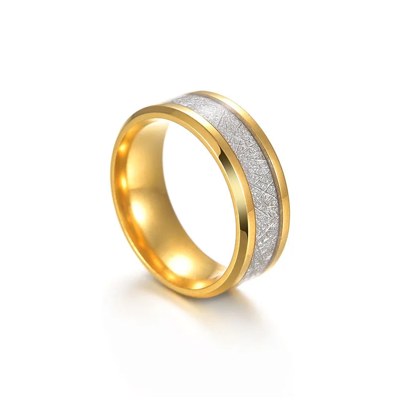 Stainless Steel Rime Ring For Men Women Gold Silver Black Color Unisex Gothic Accessories Trendy Not-fade Jewelry Unisex Gift