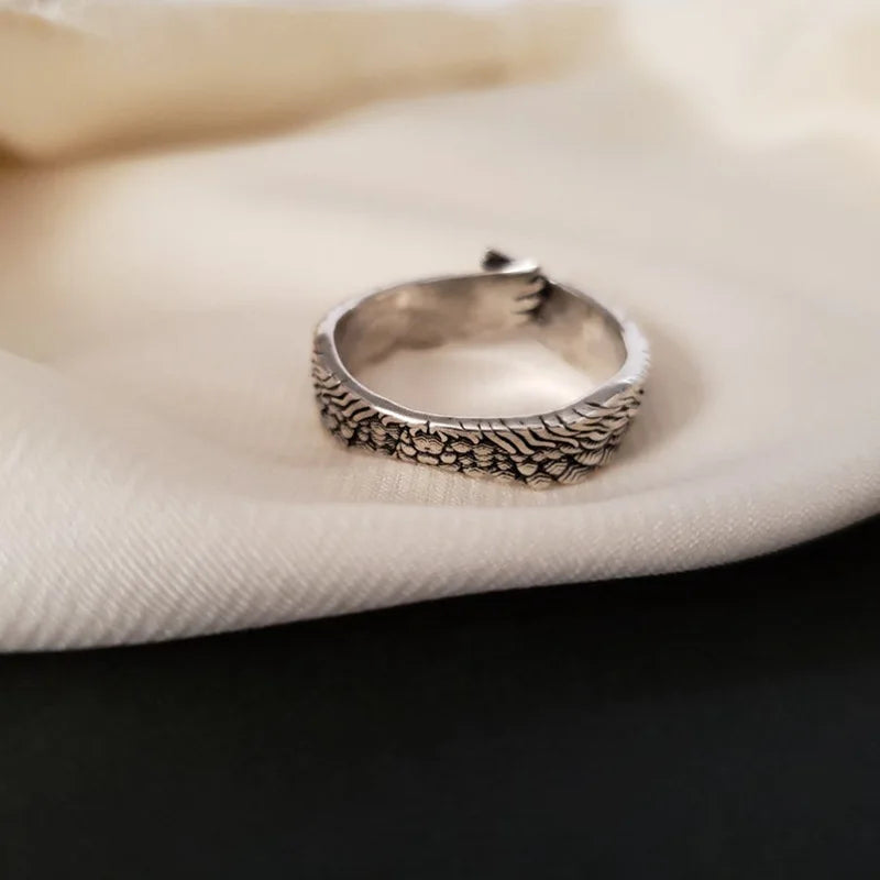 Retro Hugging Angel Wings Ring For Women Men Punk Gothic Open Ring Creative Designer Jewelry Unisex Accessories Gift For Lovers