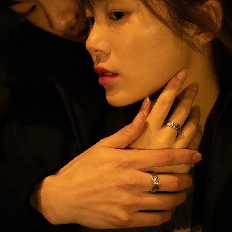 Retro Hugging Angel Wings Ring For Women Men Punk Gothic Open Ring Creative Designer Jewelry Unisex Accessories Gift For Lovers
