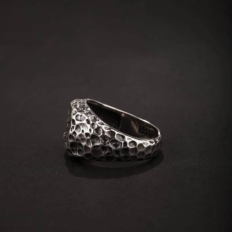 Retro Antique Viking Vegvisir Rune Compass Ring For Men Punk Gothic Open Ring Handmade Salior Accessories Creative Sea Gift
