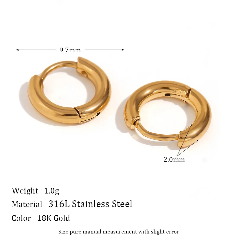 Minimalist Stainless Steel Small Hoop Earrings Freshwater Pearl Charms Girls Ladies Trendy Jewelry 2024 Pearl Earrings