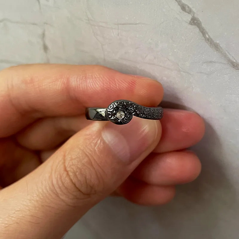Retro Black Cthulhu Tentacle Ring For Men Punk Gothic Rock Hiphop Ring Handmade Designer Jewelry Unisex Accessories Lovers Gift